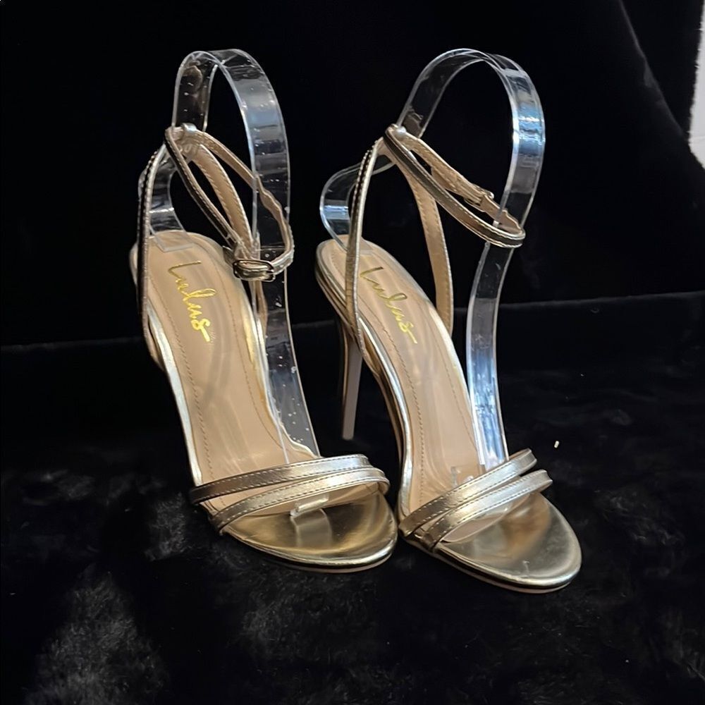 Lulus Iggy Champagne Ankle Strap Heels